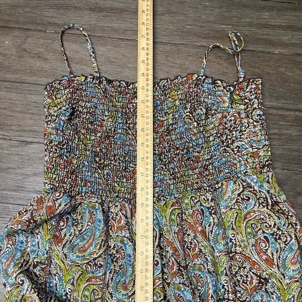 Hailey & Co.  Paisley printed jumpsuit with smocked bodice and wide legs - Picture 7 of 8
